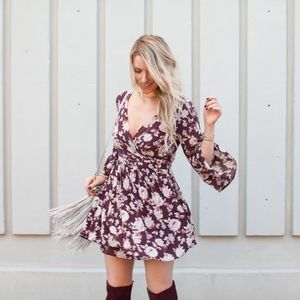 American Eagle Wrap Dress with Flared Sleeves